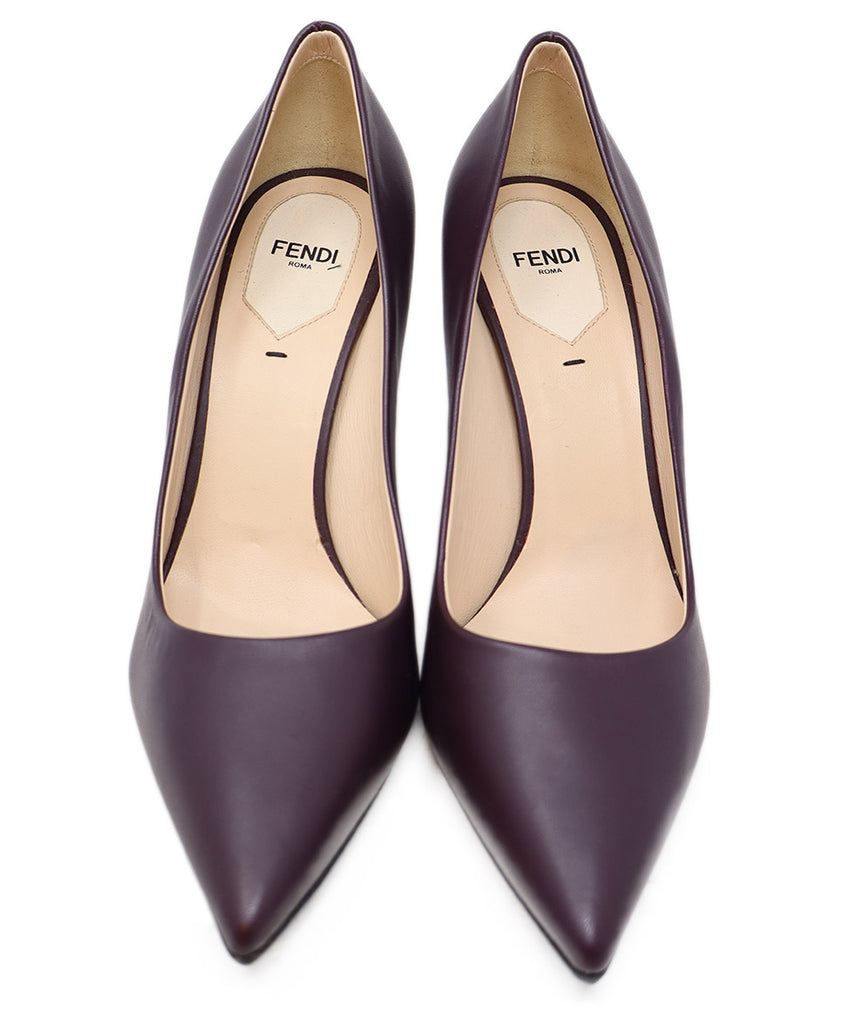 Fendi Purple Leather Heels 3