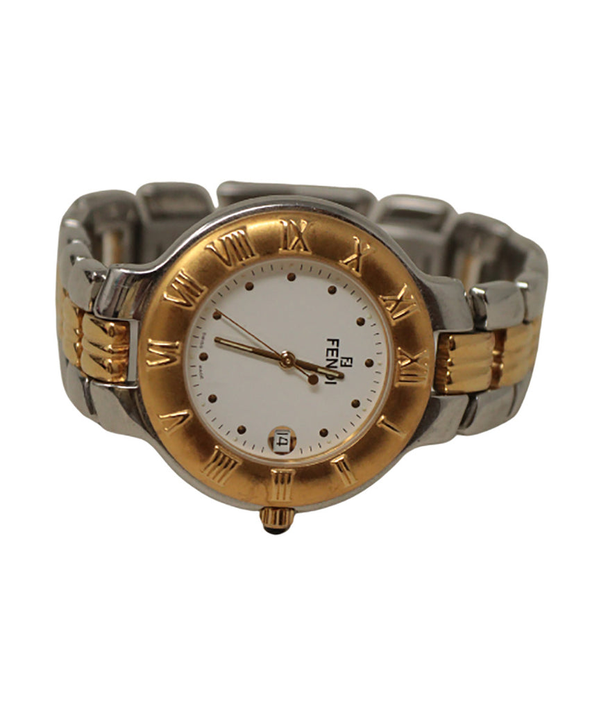 Fendi Silver & Gold Watch 