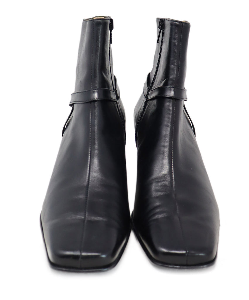 Ferragamo Black Leather Booties 3