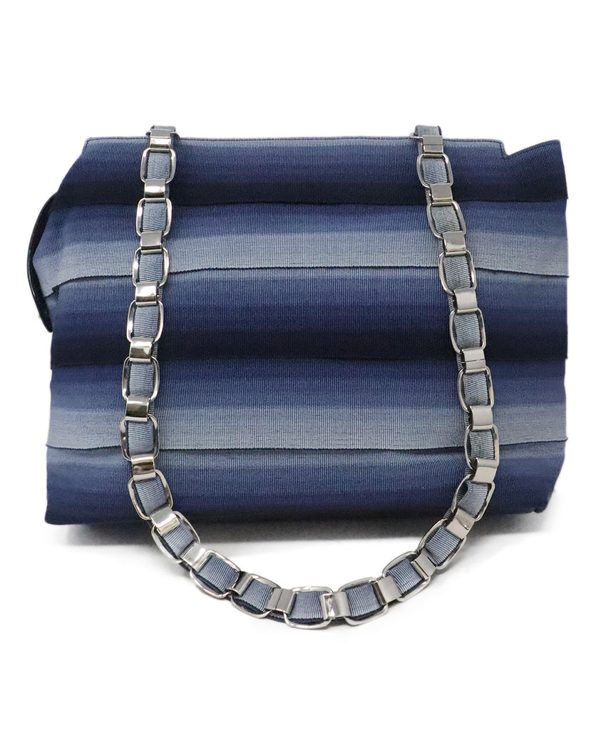 Ferragamo Blue Grosgrain Shoulder Bag 