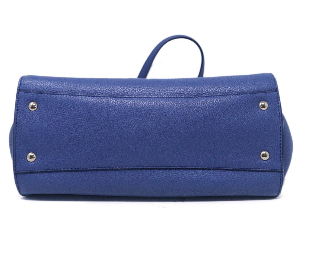 Ferragamo Blue Leather Tote 3