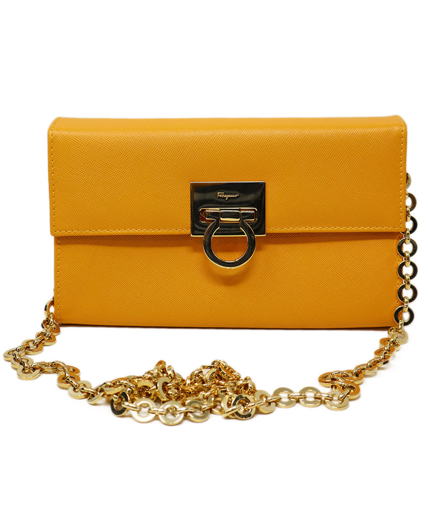 Ferragamo Marigold Leather Shoulder Bag 