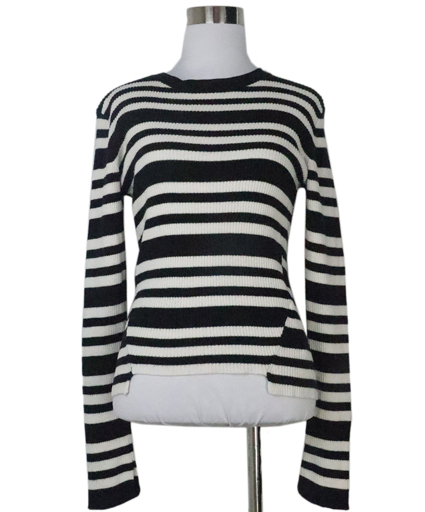 Frame B&W Striped Cashmere Sweater 