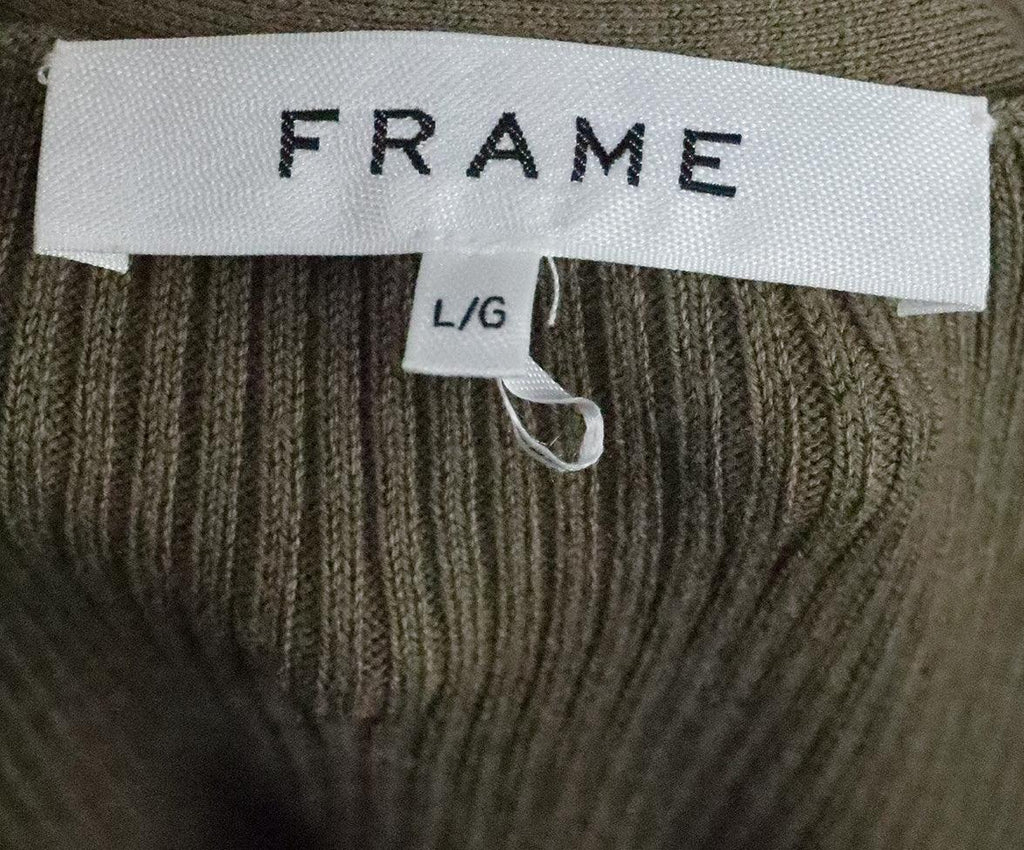 Frame Olive Ribbed Cardigan 4