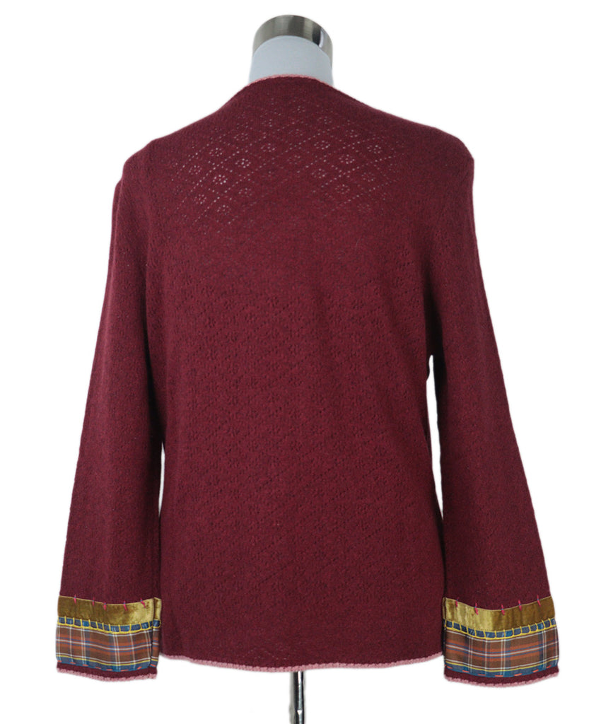 Galliano Burgundy & Multicolor Sweater Set 6