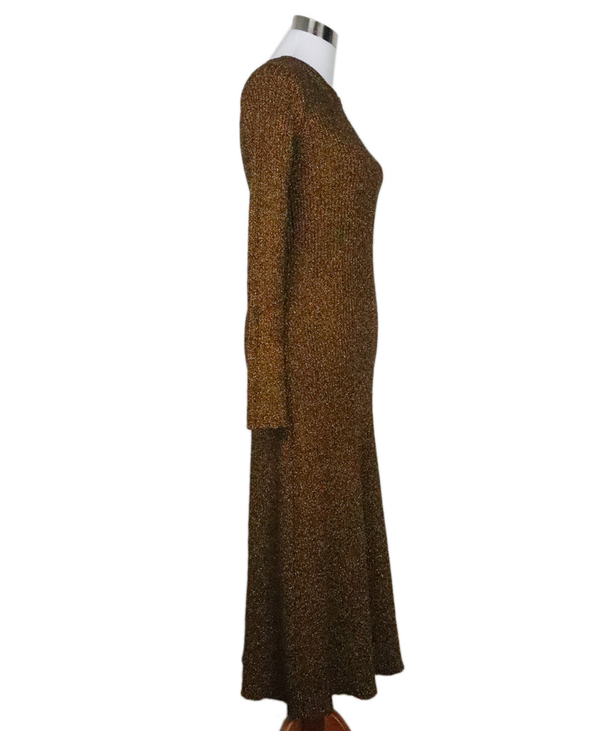 Ganni Bronze Lurex Dress 1