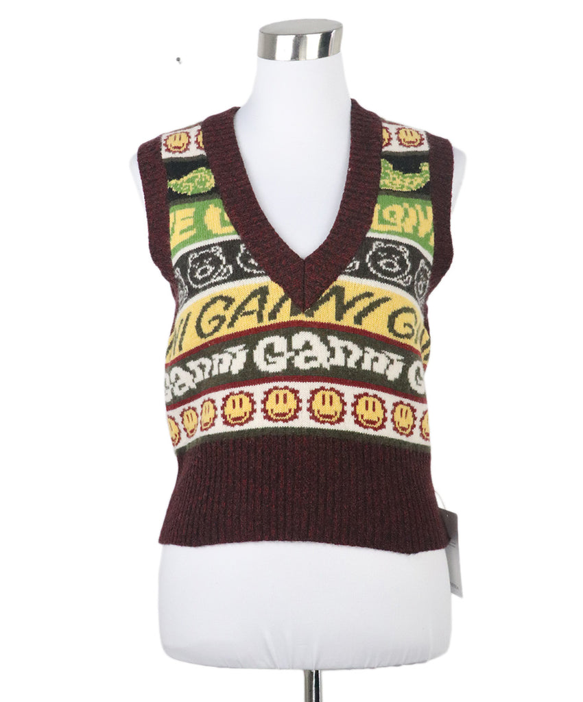 Ganni Multicolored Wool Polyamide Vest 