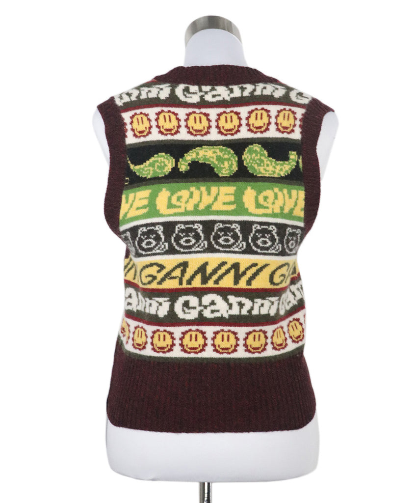 Ganni Multicolored Wool Polyamide Vest 2