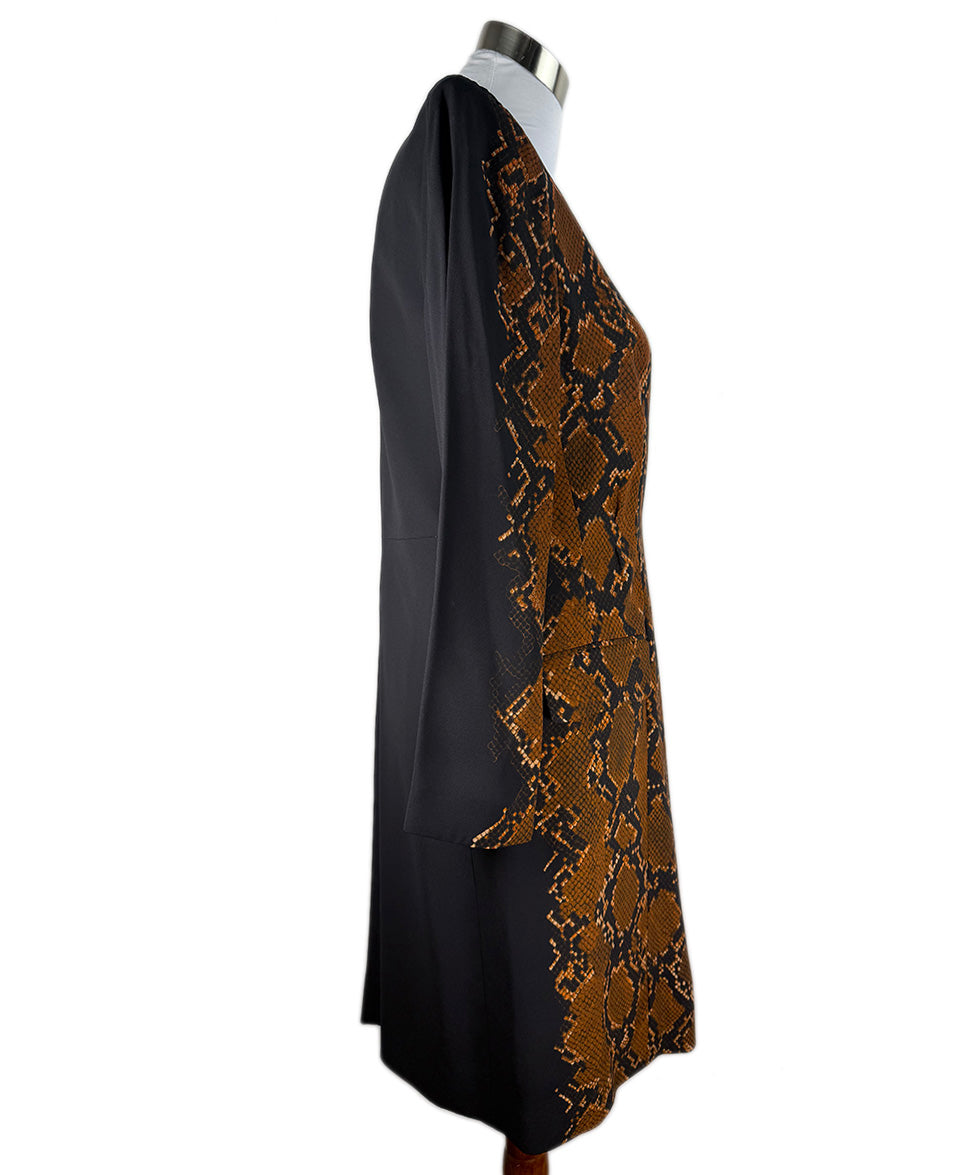black and gold snake dress Givenchy Brown Skin Print sz 10 l Michael's Luxury Consignment – Michael's Consignment NYC snake dress