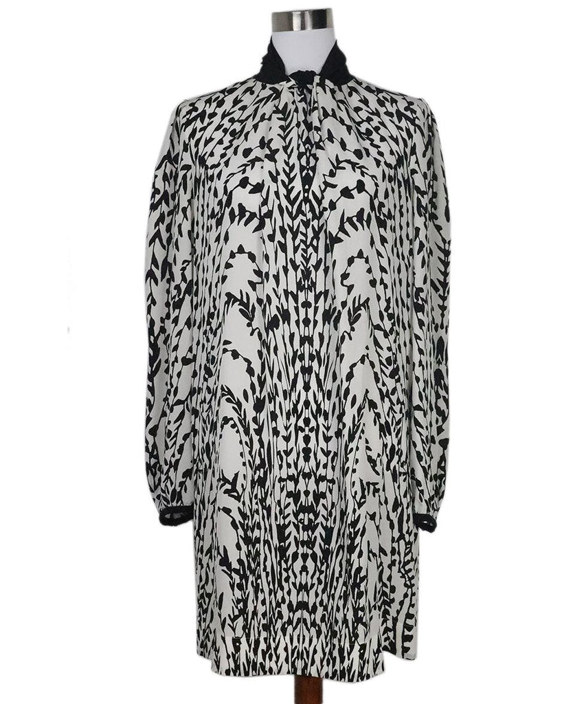 Givenchy B&W Print Silk Dress 