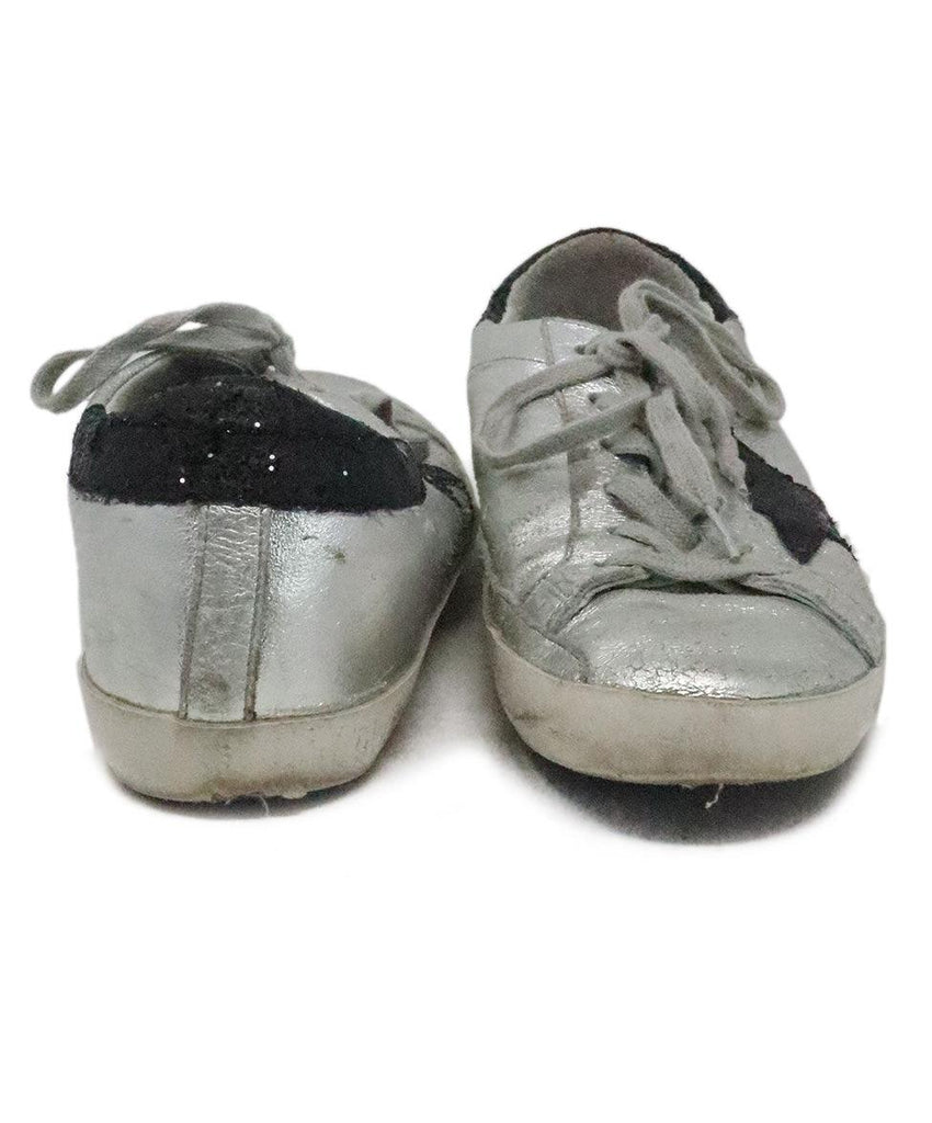 Golden Goose Silver & Black Sneakers 2