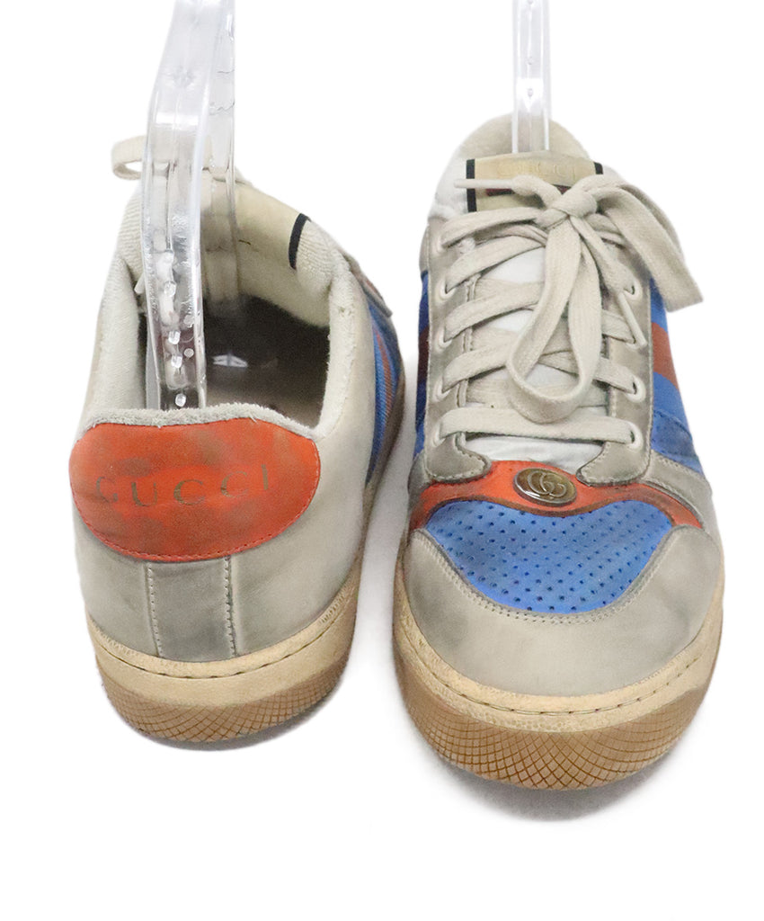 Gucci Blue & Orange Distressed Sneakers 2