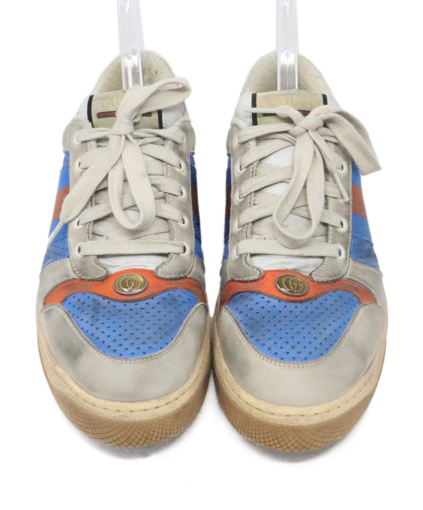 Gucci Blue & Orange Distressed Sneakers 3