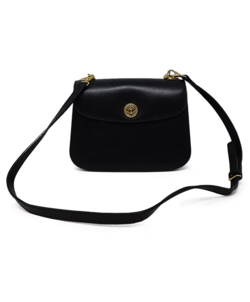 Gucci Vintage Black Leather Crossbody 