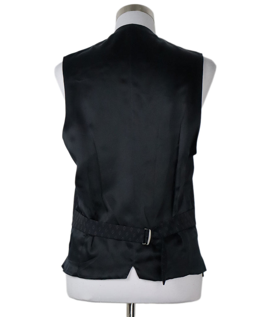 Gucci Black & Grey Print Wool Vest 2