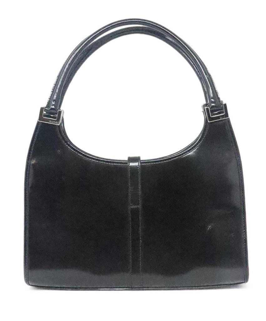 Gucci Vintage Black Leather Jackie O Bag 2