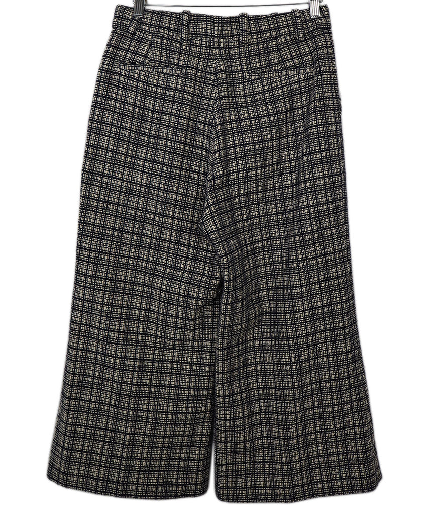 Gucci Navy & White Plaid Silk Pants 1