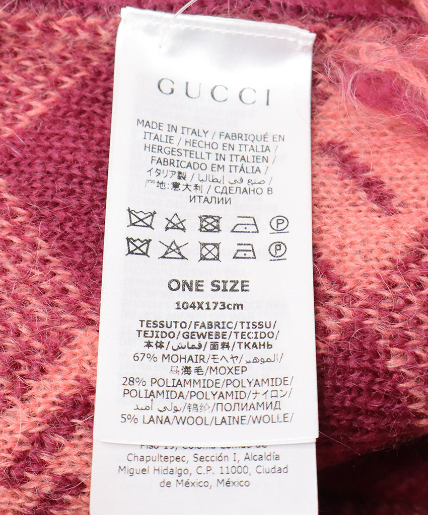 Gucci Pink & Plum Mohair Print Throw 3