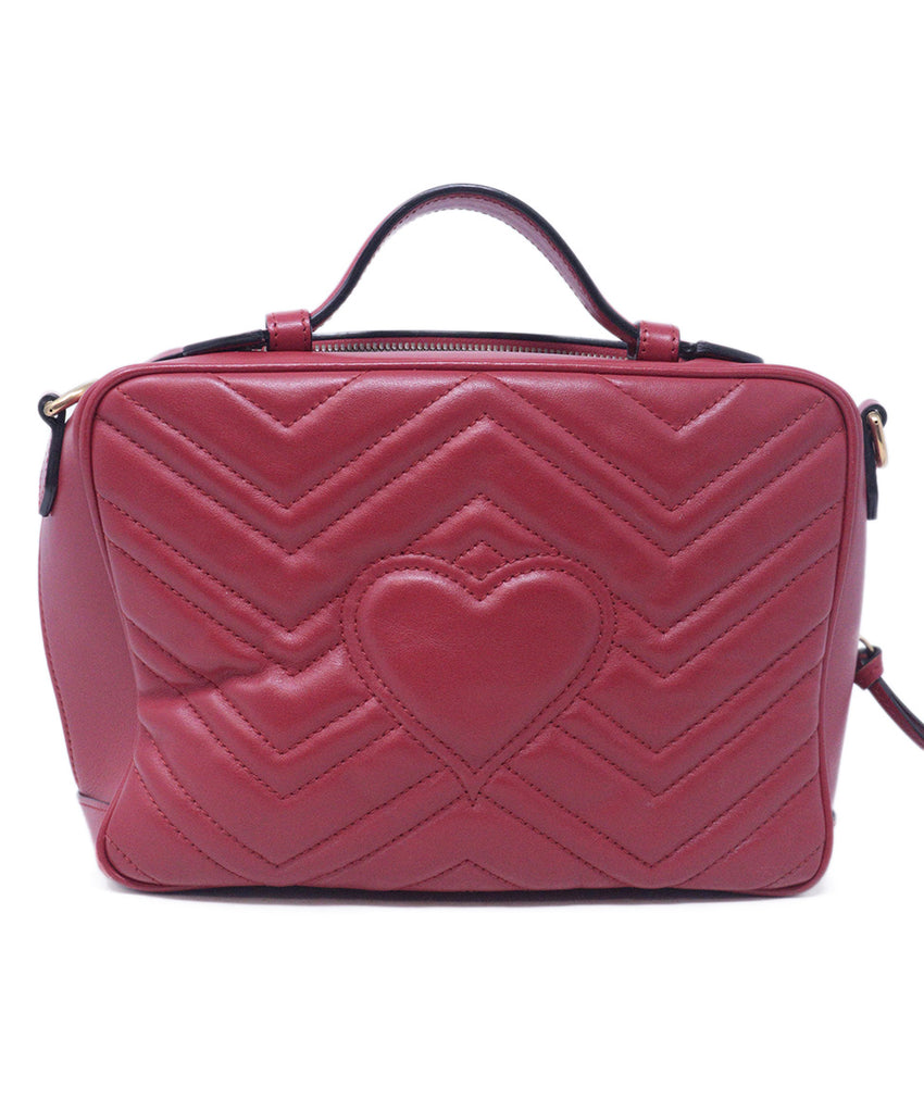 Gucci Red Leather Marmont Crossbody 2