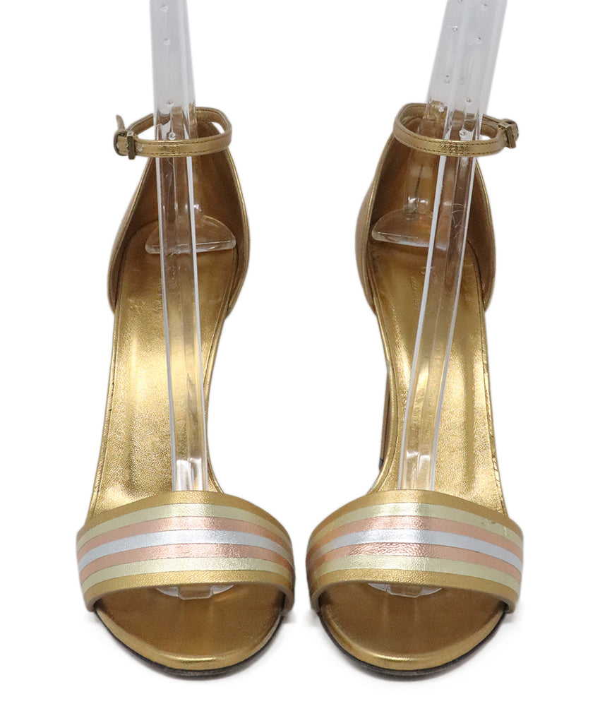 Gucci Gold & Silver Leather Heels 3