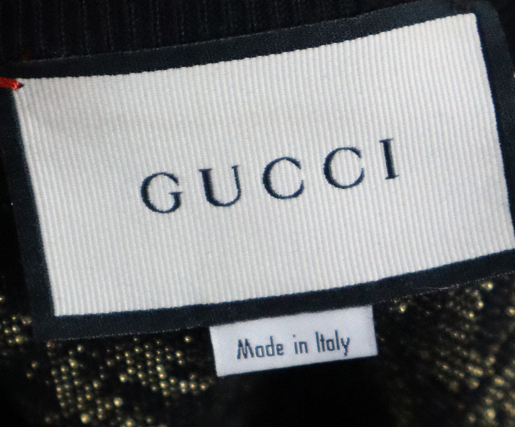 Gucci Black & Gold Monogram Print Top 3