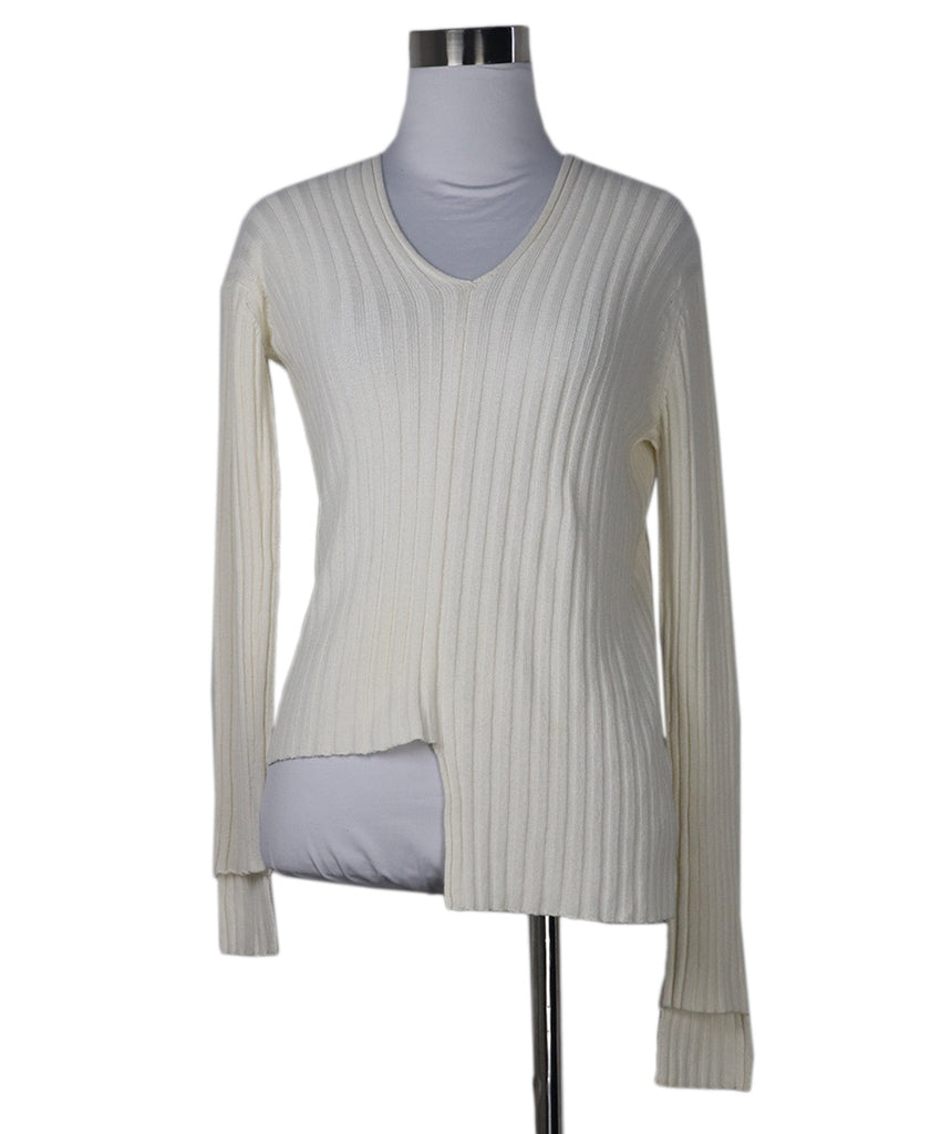 Helmut Lang Ivory Cotton Sweater 