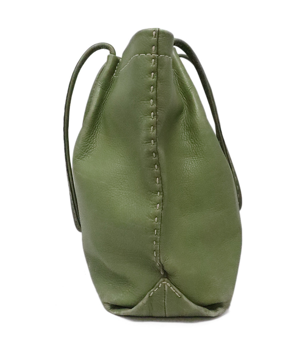 Henry Beguelin Apple Green Leather Tote