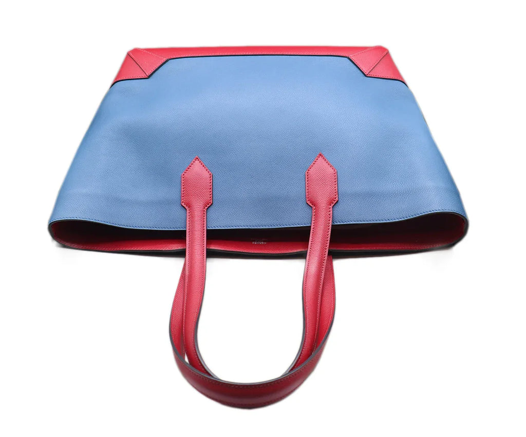 Hermes Blue & Red Leather Handbag l Michael's Luxury Consignment