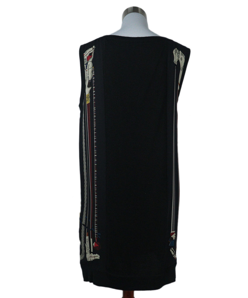 Hermes Black Print Silk Dress 2