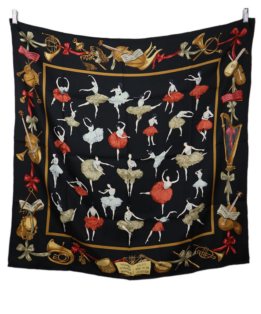 Hermes Ballerinas & Instruments Print Scarf 1