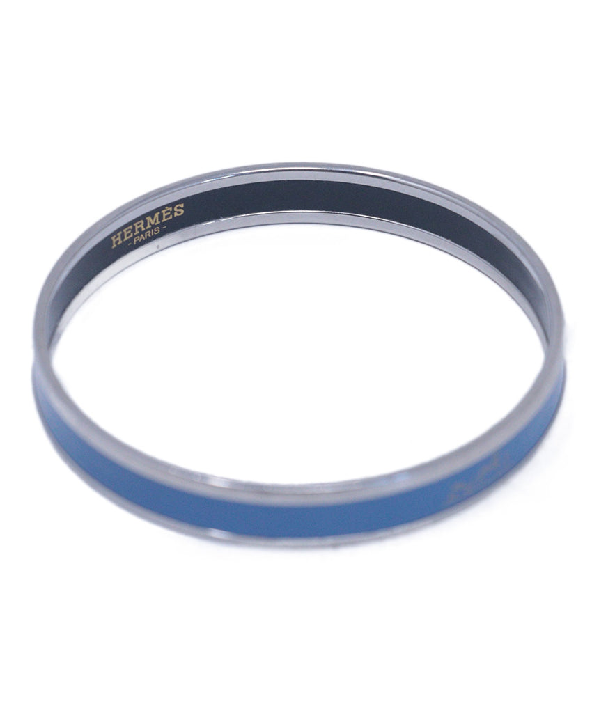 Hermes Blue 65 Small Narrow Bangle 2