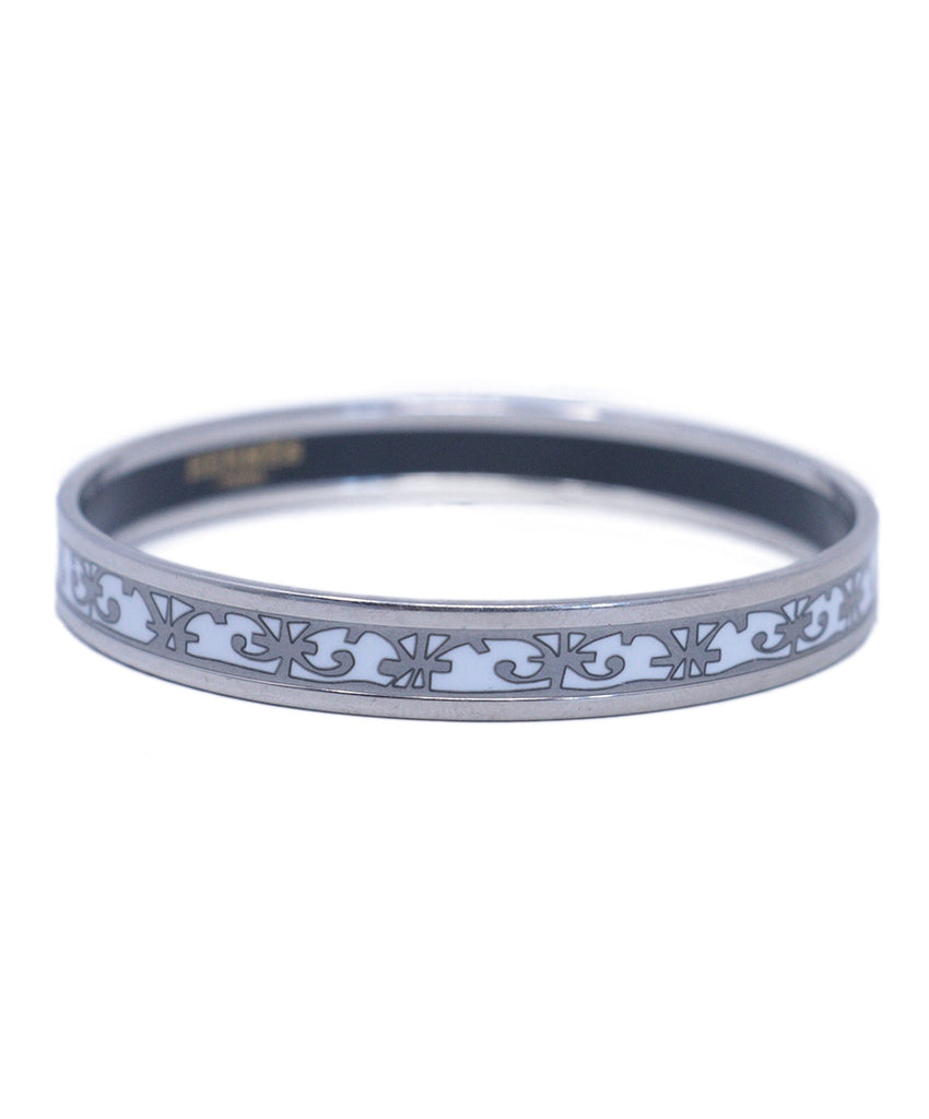 Hermes Silver 65 Small Narrow Grand Apparat Bangle 