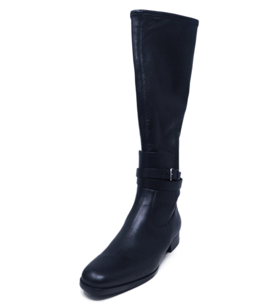 Hermes Black Leather Boots 