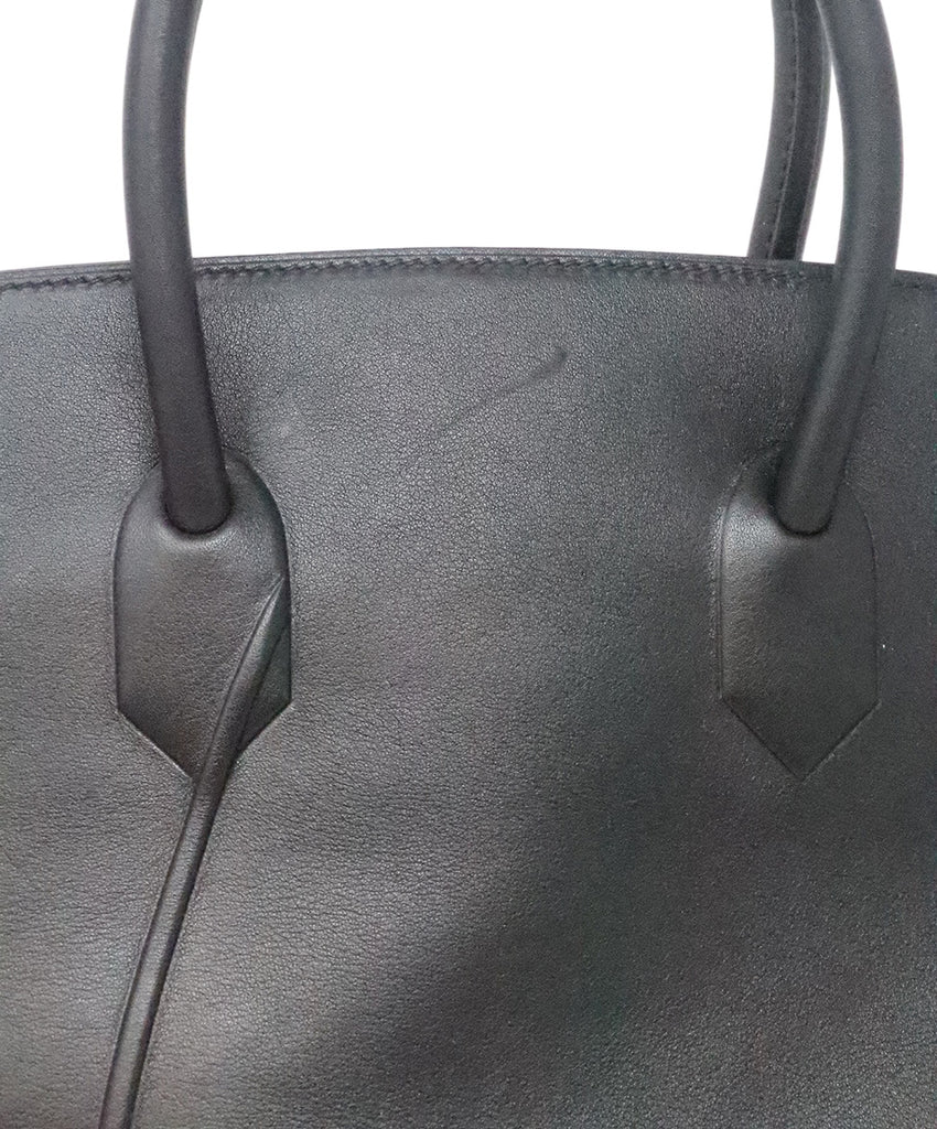 Hermes 35cm Black Leather Shadow Birkin 11