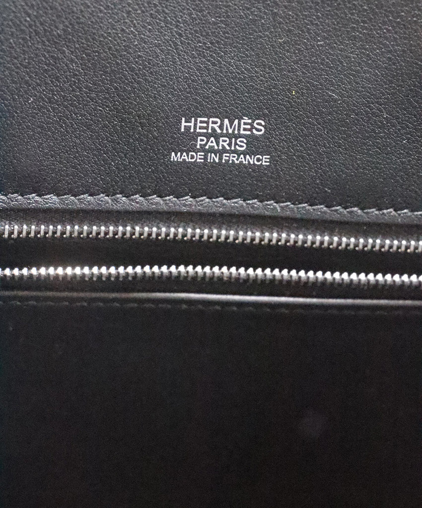 Hermes 35cm Black Leather Shadow Birkin 9