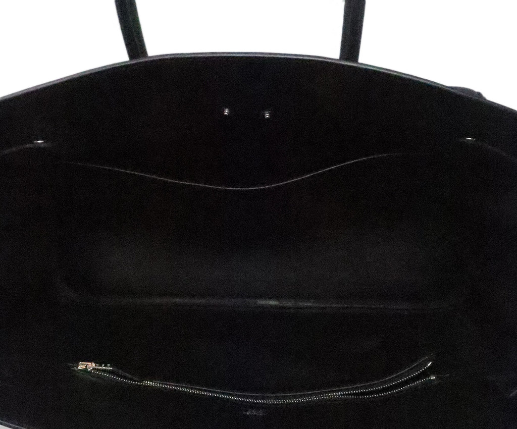 Hermes 35cm Black Leather Shadow Birkin 7