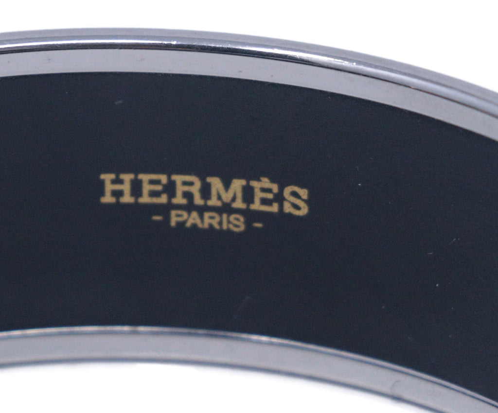 Hermes Blue & Yellow 65 Small Wide Bangle 3