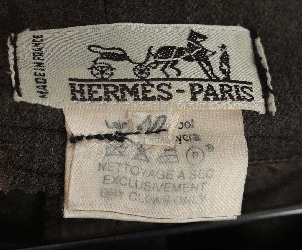 Hermes Brown Wool Pants 2