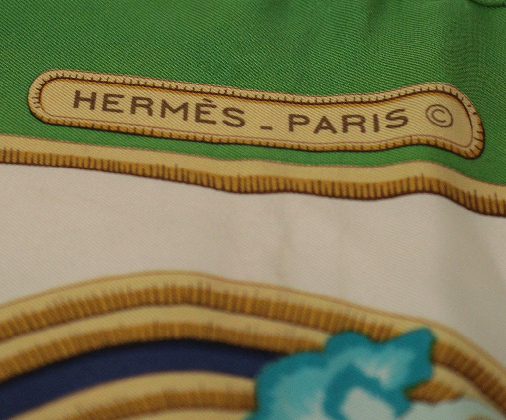 Hermes Carcubes Print Silk Scarf - Michael's Consignment NYC