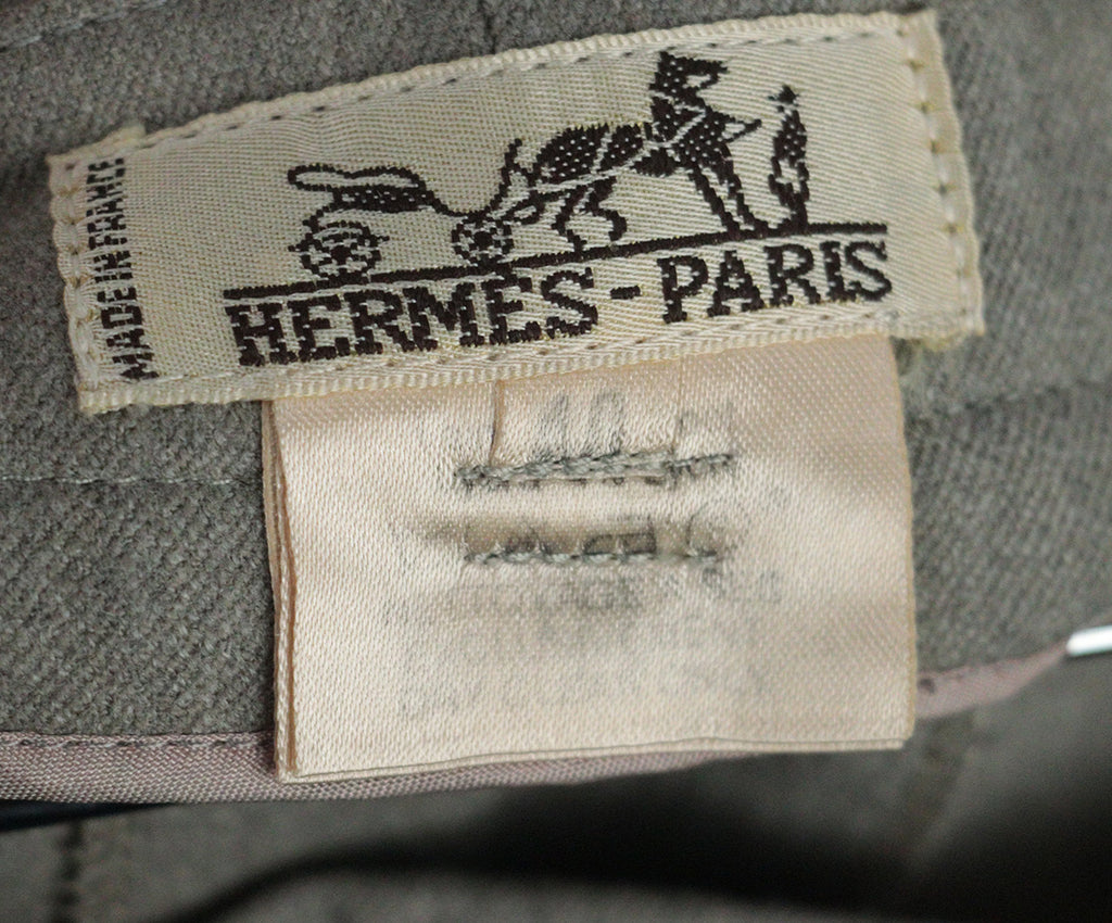 Hermes Grey Wool Pants 2