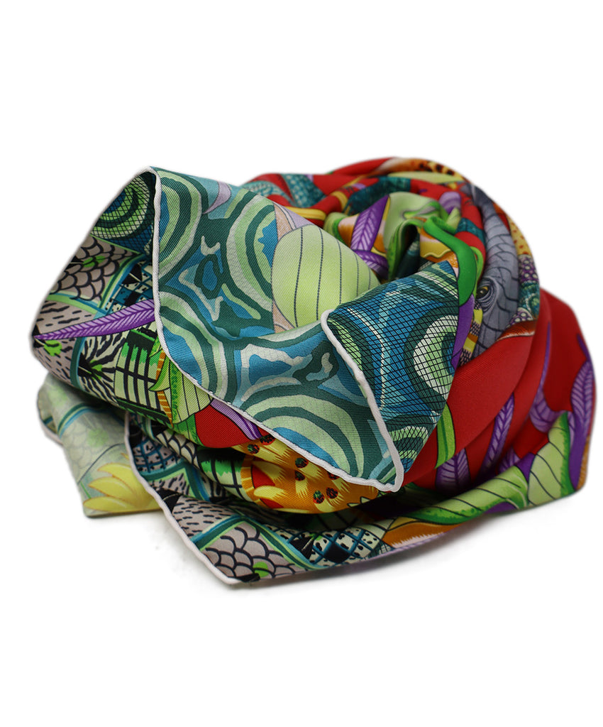 Hermes La Marche Du Zambeze Print Scarf 