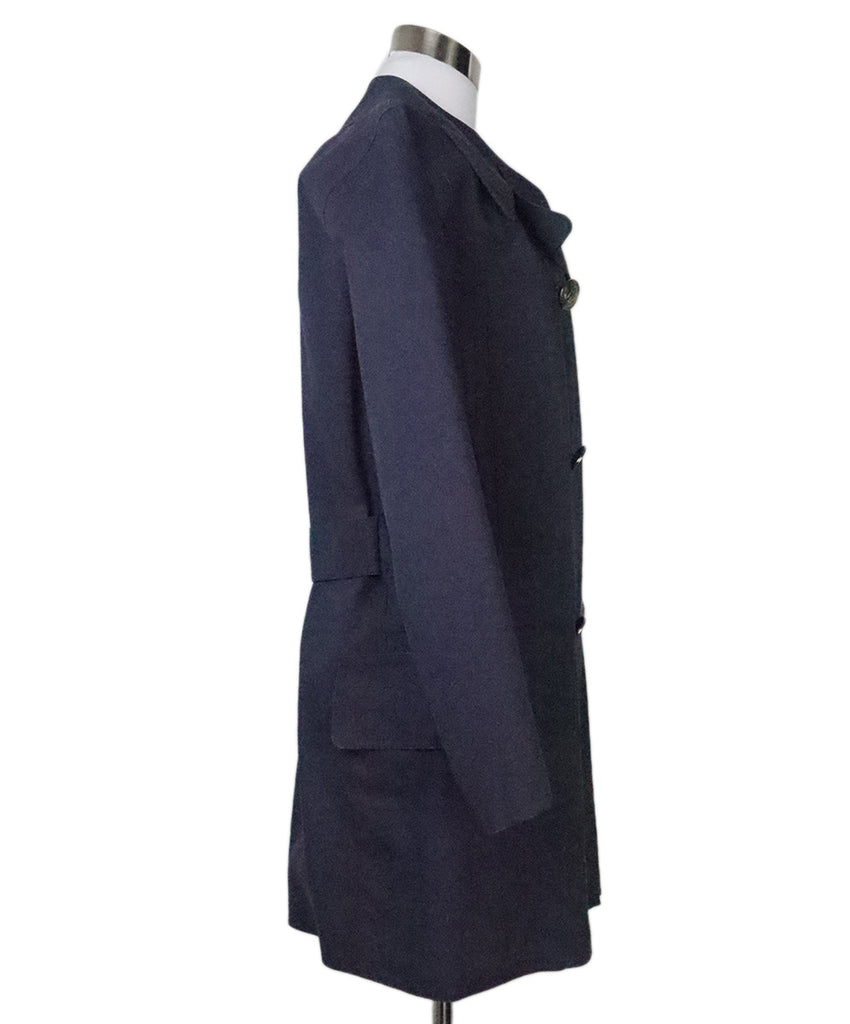 Hermes Navy Mackintosh Trenchcoat 1