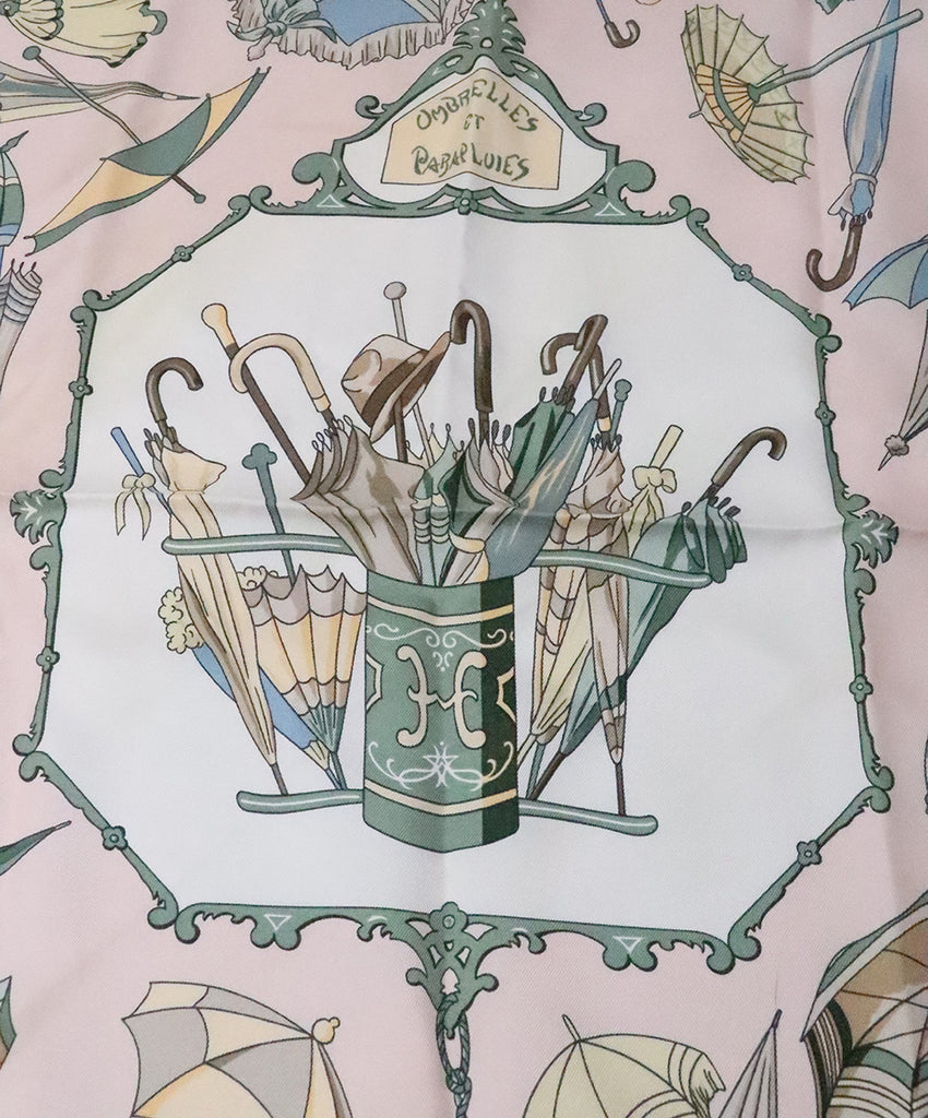 Hermes Pastel Pink & Multicolor Silk Scarf 8