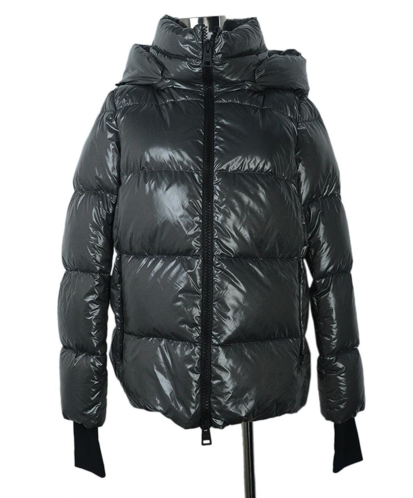 Herno Grey Glossy Puffer Coat 