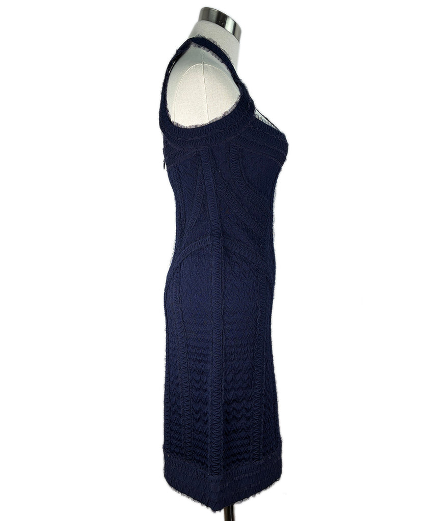 Herve Leger Navy Tulle Trim Dress sz M l Michael's Luxury Consignment – Michael's Consignment NYC