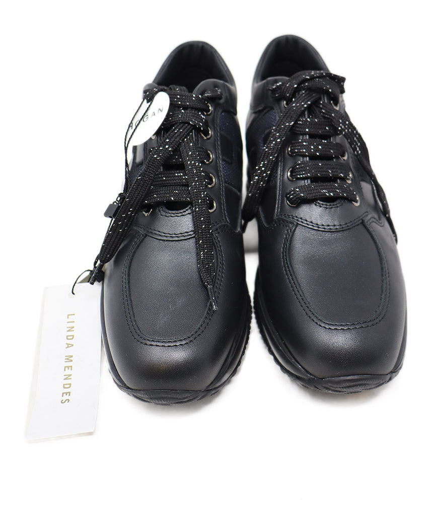 Hogan Black Leather Sneakers 2