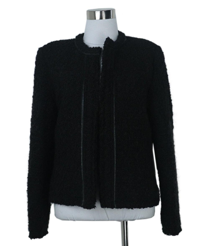 IRO Black Mohair Wool Jacket 