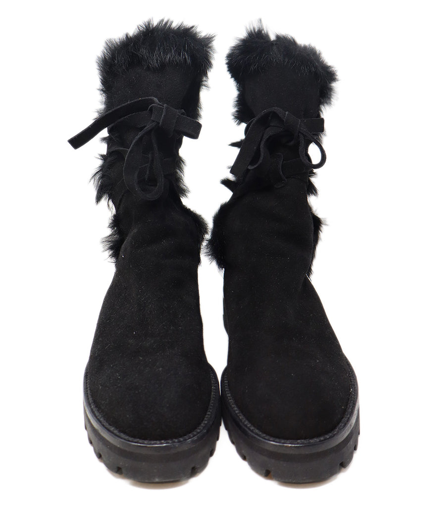 Ilga Black Suede & Fur Boots 3