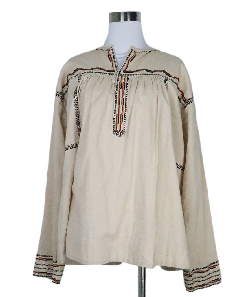 Isabel Marant Beige Embroidered Blouse 