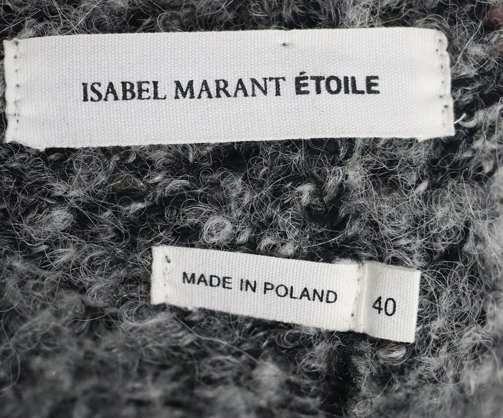 Isabel Marant Grey & Black Wool Cardigan 3